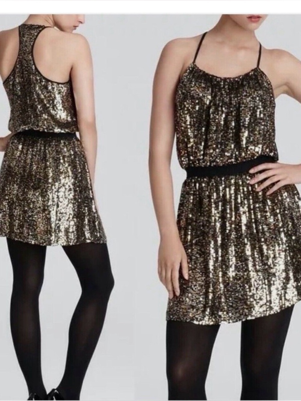Parker Sequin racer back Party Dress